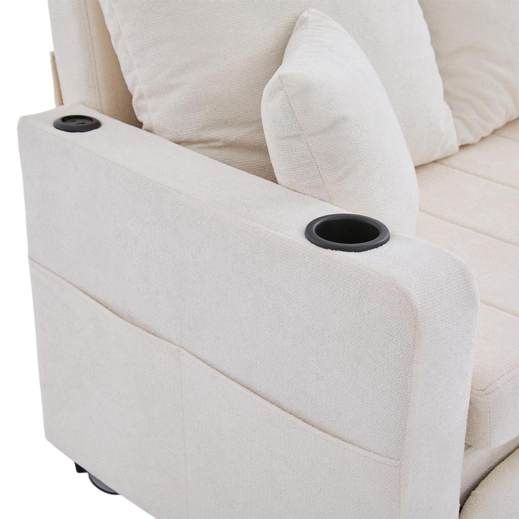 The Multi-functional Sofa, Folding Sofa, and Small Living Room Sofa , Detachable and Washable, Storage Bag, USB Charging Function