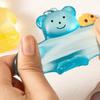 Clear Bear Squeeze Toy with Hanging Buckle Stress Relief Bear Sensory Toy Slow Rising Sugar Stress Ball Decompression Animal Toy