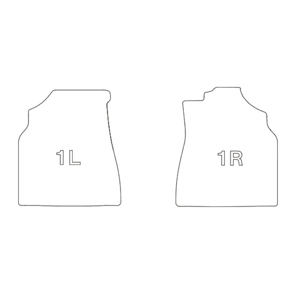 Entry Floor Mats, 3D Type, Front, for Voxy Hybrid R4 (2022)/1~ / Noah Hybrid R4 (2022)/1~, PVC, Black, Stain-Resistant, ET-1585 [98GAZ1585K]