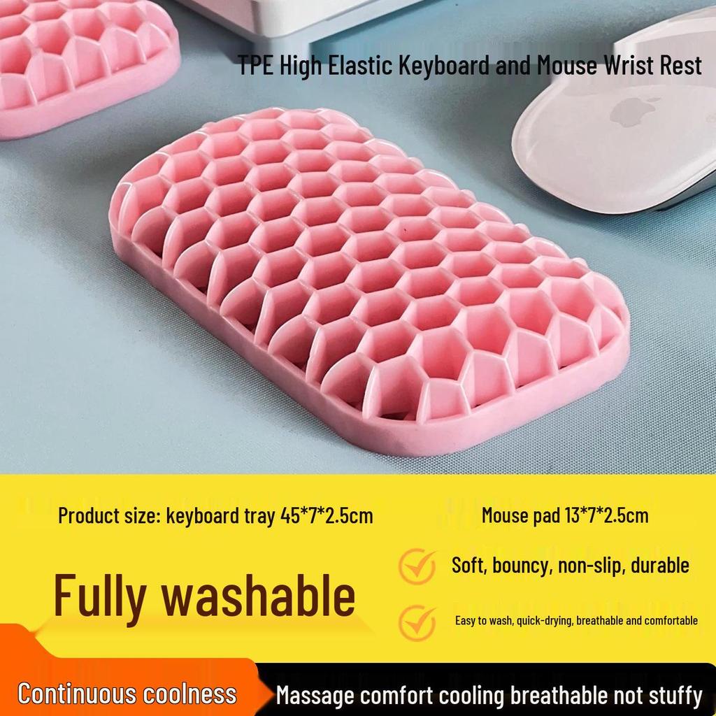 New Type Computer Keyboard & Mouse Pad with Soft, Non-Slip, Breathable Wrist Support