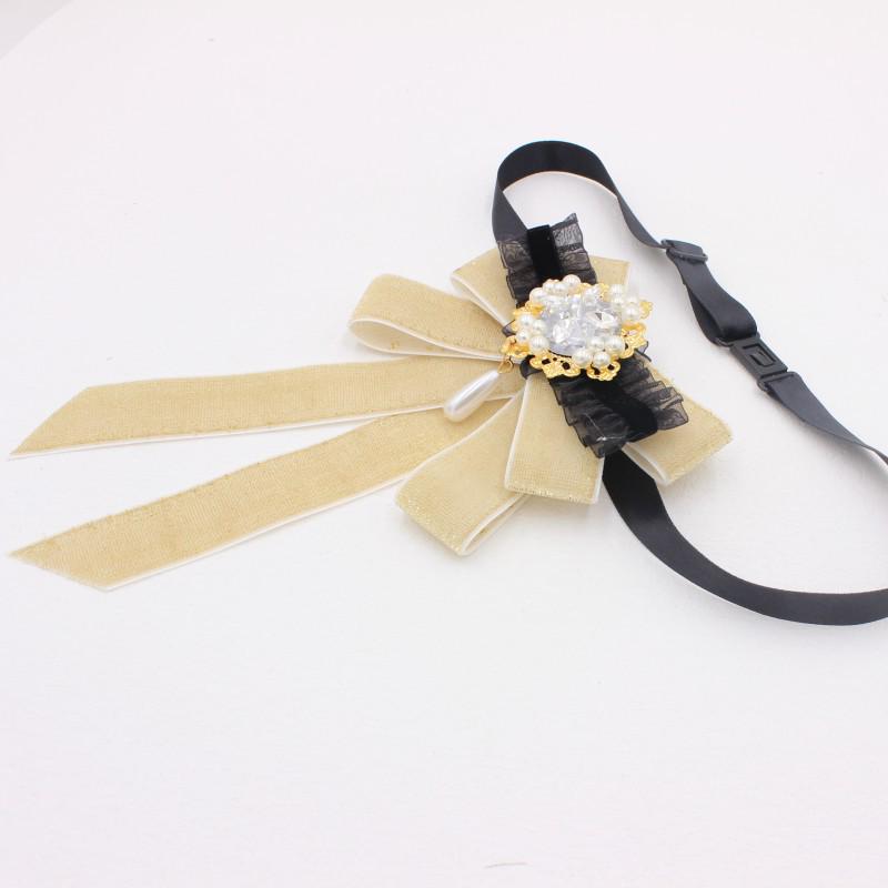 Starry Cat Rhinestone Bow Tie: Korean Style Sequin Stage Lapel Flower Collar Accessory TS258