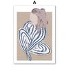 Abstract Figure Lines Stripe Girl Vase Wall Art Canvas Painting Posters And Prints Hotel Bar Pictures For Living Room Home Decor