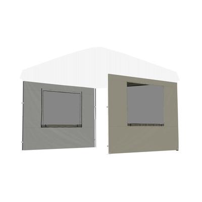 FIELDOOR Tarp Tent Side Sheets, Wall-Mounted, for Steel and Aluminum Tarps [Light Beige] [2.0m Tent Only] [2 Sheets]