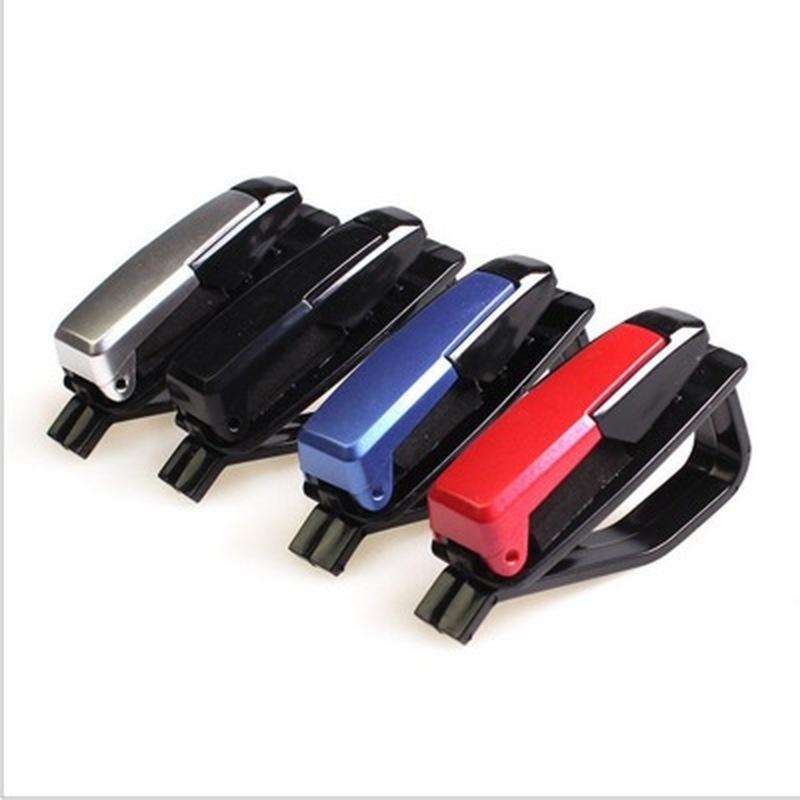 Fit Sun Visor Portable Car Sunglasses Eye Glasses Ticket Card Pen Holder Clip Cases Random Color