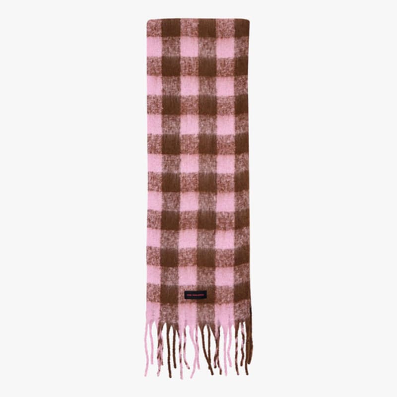 Pink PINEAPPLE WINTER BREEZE CHECK MUFFLER_PINK