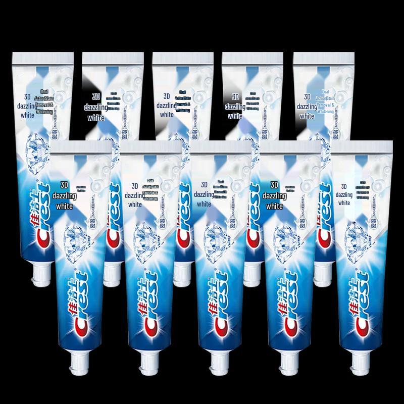 Crest 3D White Dual-Effect Stain Removal Toothpaste Family Pack
