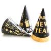 New Year'S Paper Black And Gold Hat New Year'S Eve Party Dress Up Children'S Hat Customization