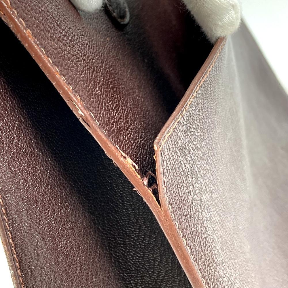 HERMES White bus GM Hand Bag Shoulder Bag Tote Bag Coromandel Brown