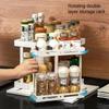 Spice Rack Organizer for Cabinet Magnetic Modular Design 2 Double Adjustable Slide & Rotate Kitchen Organizers and Storage