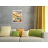 San Francisco California - Golden Gate Bridge - Marin Headlands - Vintage Travel Poster by Kerne Erickson - Master Art Print (Unframed) 9in x 12in