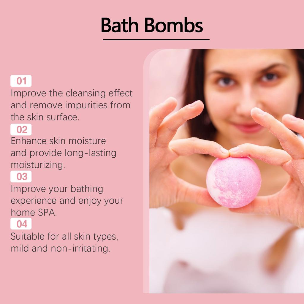 Merry Christmas Bath Ball Bubble Bath Products Spa Stress Relief Relax Organic Rose Lemon Lavender Handmade Surprise Gift Set