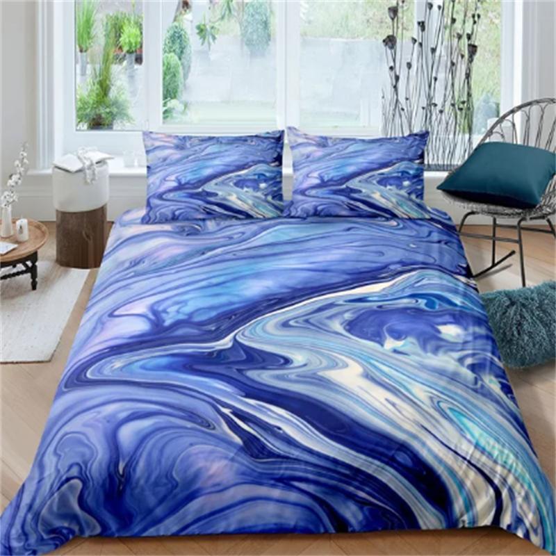Comforter Golden Marble Bedding Set 3D S Comforter Twin Queen King Single Size Kids Adult Modern Halloween Room Decor