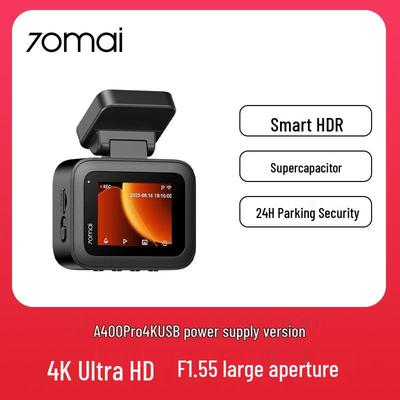 70mai A400Pro 4K Dash Cam 2025, Cable-Free, Night Vision, Ultra HD, 24-Hour Parking Monitor.