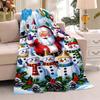 Personalized Santa Claus flannel blanket—suitable for sofas, beds, birthdays, children, friends, and gifts.