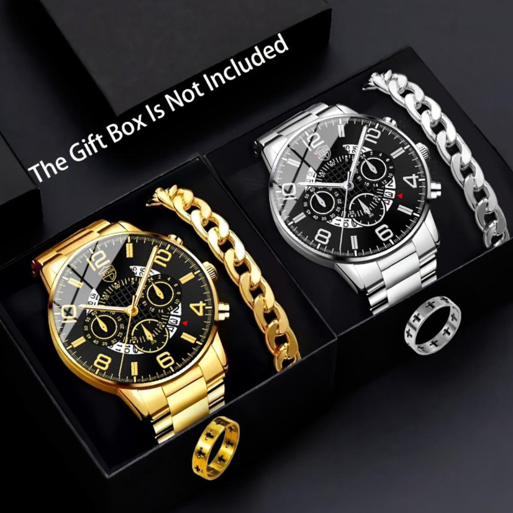 6-Piece Men S Watch Set Men S Fashion Quartz Pointer Watch