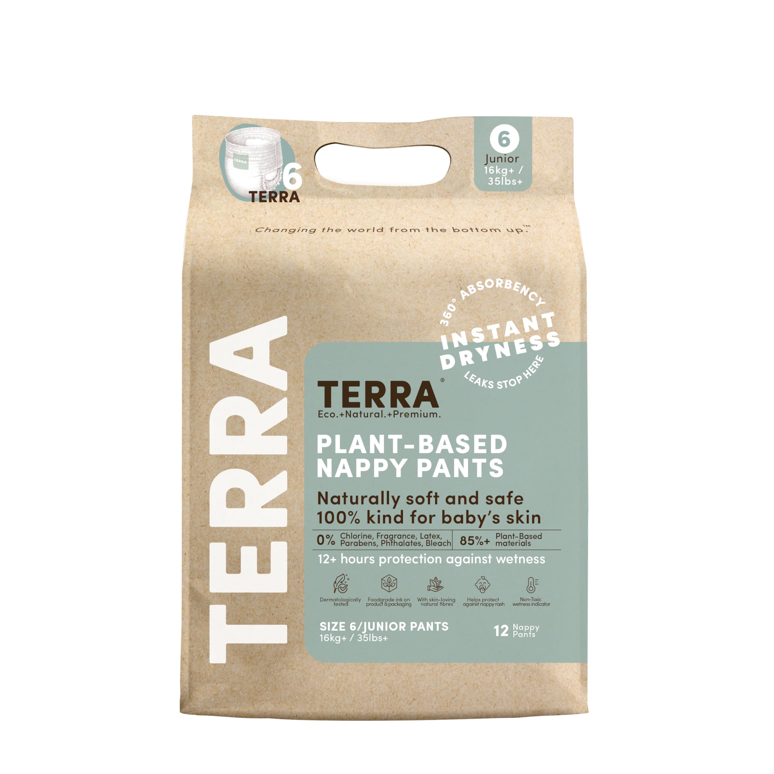 

TERRA Junior Diapers Super Gentle on for Nighttime Sensitive Suitable for Potty Training and - Absorbent, Skin, Use, Outings, Skin, Dry, Breathable, белый