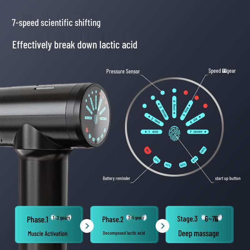 Professional-Grade Electric Muscle Fascia Gun Massager for Fitness and Neck Relaxation