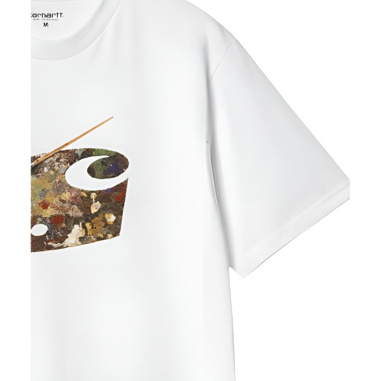 Carhartt WIP Palette Print Crew Neck Short Sleeve T-Shirt Unisex tops White I033122-02-XX