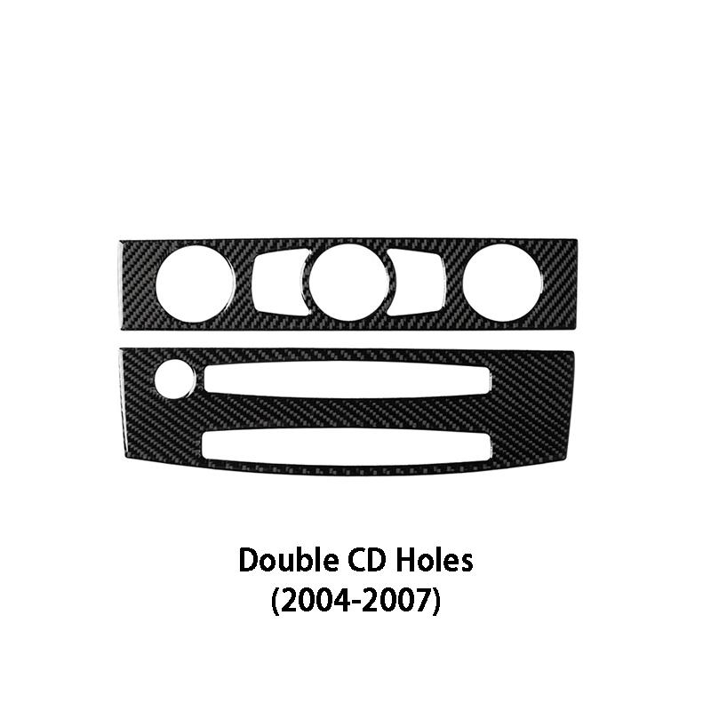 Fibră de carbon pentru interiorul mașinii pentru climatizare centrală CD panou capac ornamente autocolante pentru BMW Seria 5 E60 2004-2010 