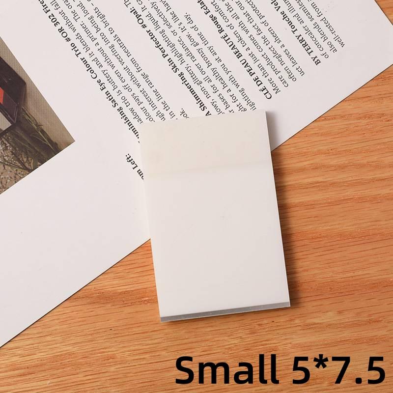 

Transparent Sticky Notes Reusable Memo Pads Clear Note Paper Self Adhesive Reminder Tabs for Students Office Small 5*7.5