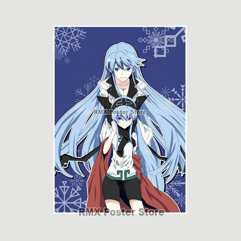 Akame Ga Kill Anime-Poster und Drucke, Wandkunst, Dekoration, weißes Papier, dekorative Gemälde, Bilder, Wohnzimmer, Zuhause, Wandbild