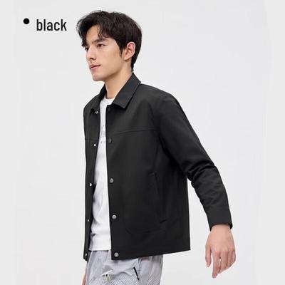 Fengmao Men's Solid Color Casual Lapel Jacket