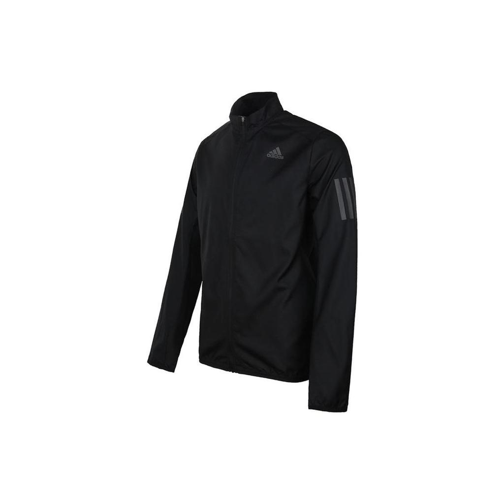 Adidas Response Jacket Solid Color Casual Sports Zip Stand Collar Long Sleeve Jacket Men Jacket Black CY5773
