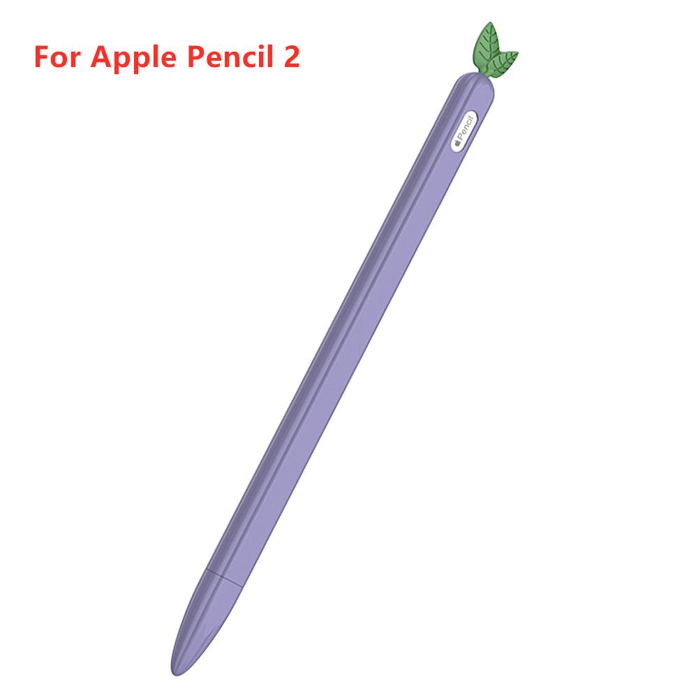 Cute Carrot Silicone Pencil Case For Apple Pencil 1st 2nd Generation Case Compatible Tablet Touch Pen Stylus For iPad Pencil 2 1