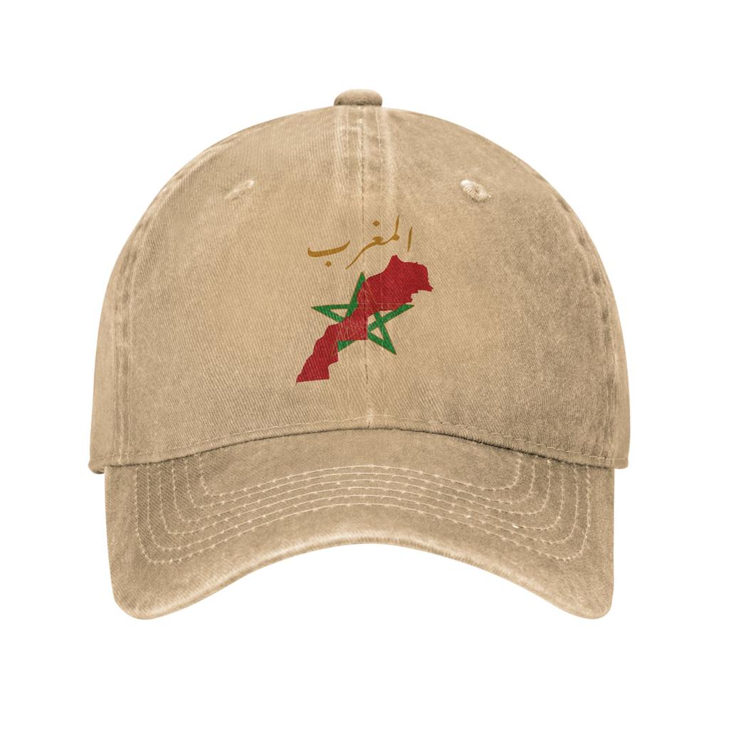 Morocco Moroccan Pride Flag Map Arabic Casual Baseball Cap Trucker Hat Breathable Kpop Hip Hop Hats FeUnisex Unisex Baseball Caps