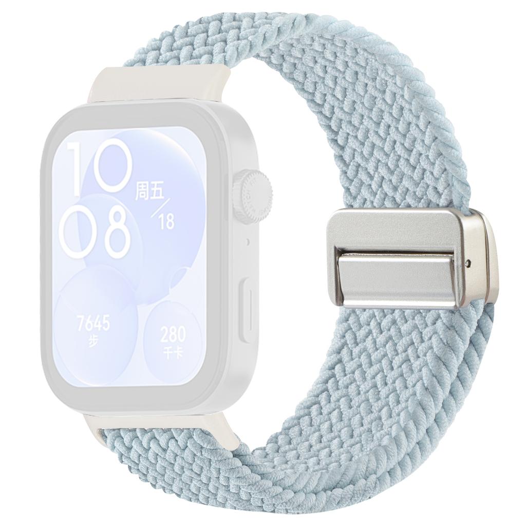 Replacement Strap for Huawei Watch Fit 4 Pro/4/3 Nylon Braided Watch Band with Magnetic Buckle (Metal Joint)