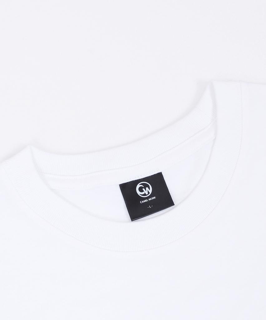 CAMEL WORK Real Beach Short Sleeve T-Shirt (White)