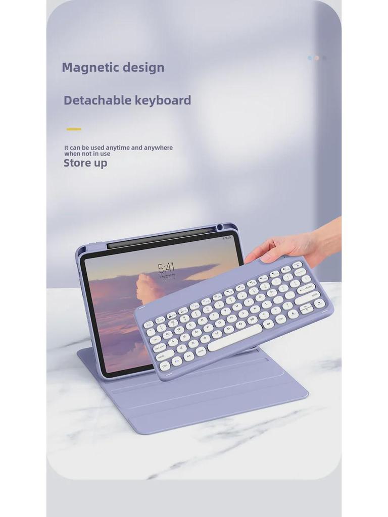 Huawei MatePad 10.4" Tablet Keyboard Case with 360° Rotation & Pen Slot, Transparent