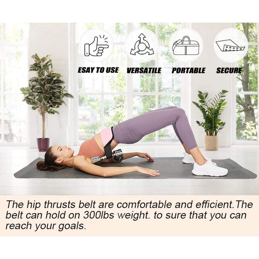 Hip Thrust Belt Dumbbell Weight-bearing Fitness Exercise Hip Training Belt Hip Belt Cushion