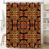 Kaleidoscopic Shower Curtain Orange Black Decorative Water Proof Fabric 3D Printed Perfect for Bathroom Decorations Free Shippi