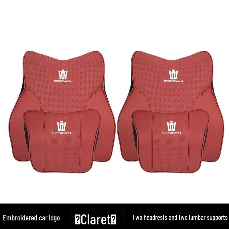 Crown Land Cruiser Headrest & Lumbar Cushion for 12th-14th Gen Toyota Crown/Vellfire Neck Pillow