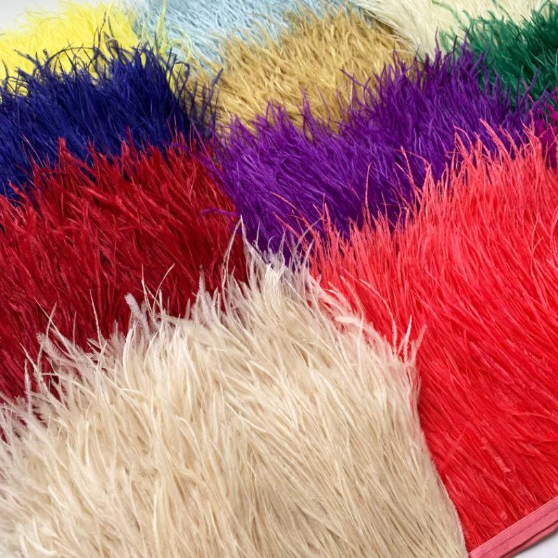 Ostrich Hair Cloth Edge 10-15Cm Clothing Accessories Diy Skirt Decoration Dress Neckline Cuffs Feathers