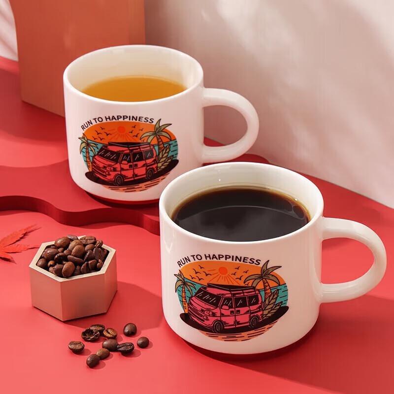Corning VISIONS Running to Happiness Series 2-Piece Coffee Cup Set