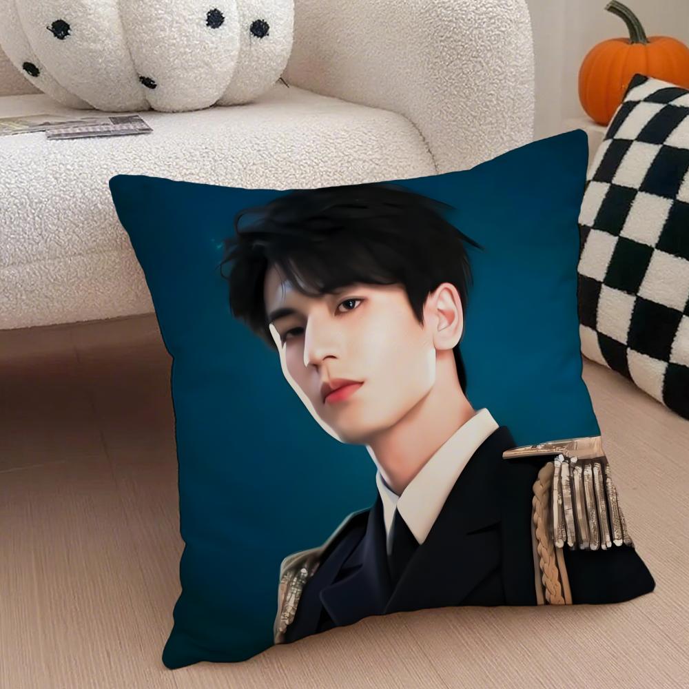 Handsome Versatile Chinese Actor ZZhangLingHe Cushion Cover Throw Pillow Cover Hidden Button Durable Polyester Chair Cushion