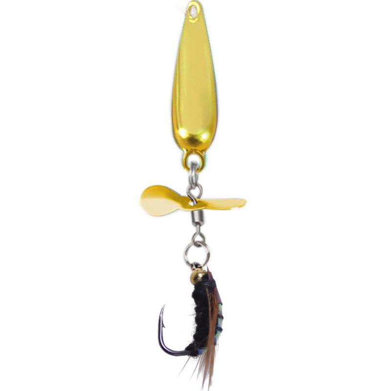 Kung Fu Fly Fishing Set: Rotating Propeller, Melon Seeds, Sequin Hook, Micro Fake Bait, Horse Mouth White Bait