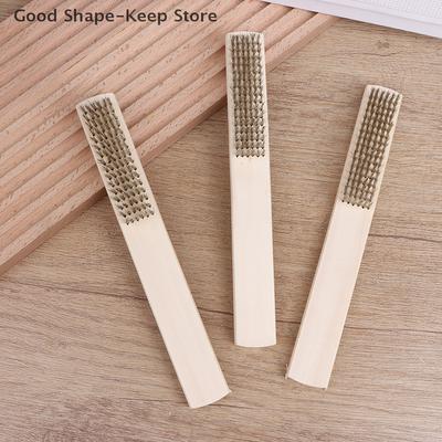 2/5/10Pcs Wood Handle Brass Wire Brush Set for Industrial Device Cleaning 6x16 Row Polishing And Grinding Brushes