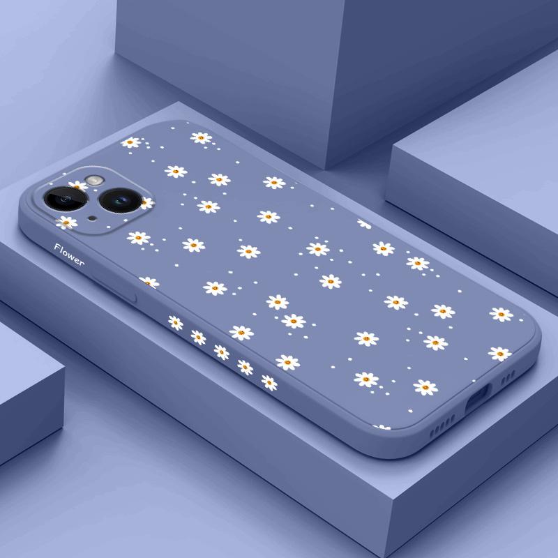 Coque de téléphone Fleurs Marguerites Pour iPhone 17 17 Air 16 15 14 13 12 11 X XR XS Plus Pro Max Mini Housse en Silicone