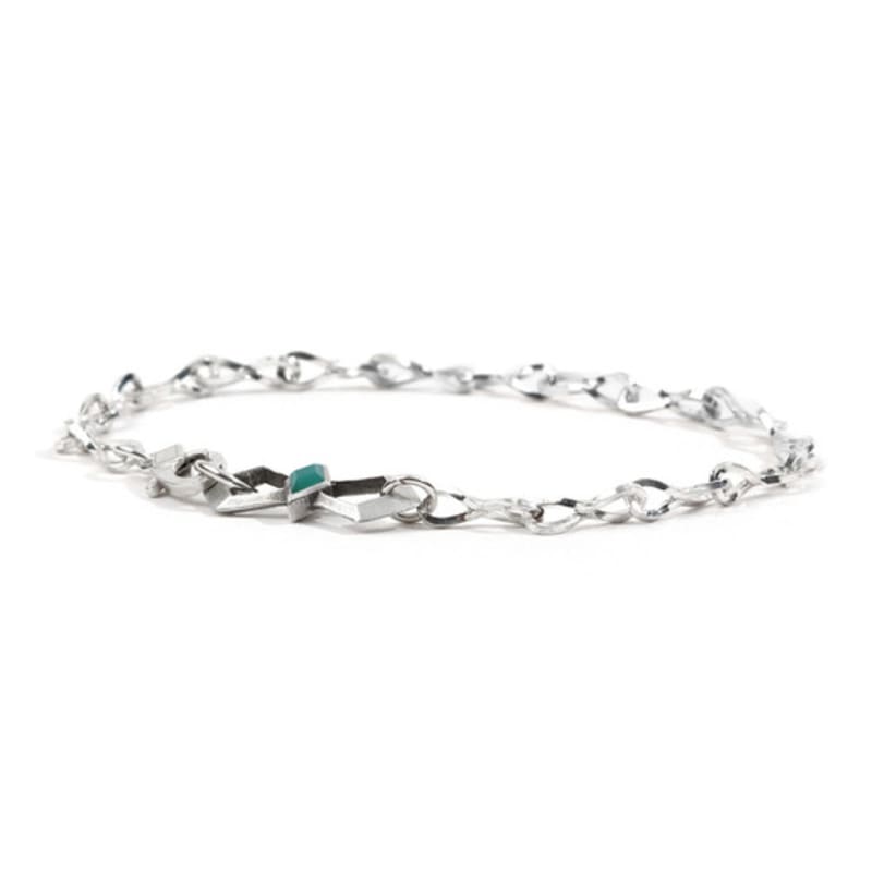 SEWNSWEN silver ORIENTAL CHRYSOPRASE GEMSTONE BRACELET