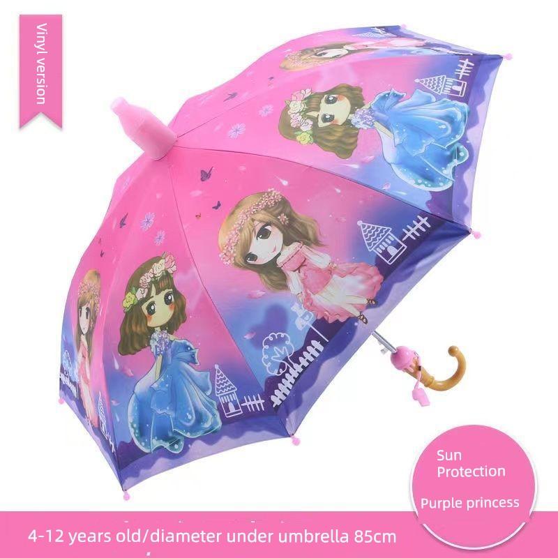 Umbrelă Automată Ultraman pentru Copii, Umbrelă pentru Copii de Grădiniță, Umbrelă cu Desene Animate pentru Elevi de Școală Primară, Utilizare Dublă pentru Soare și Ploaie