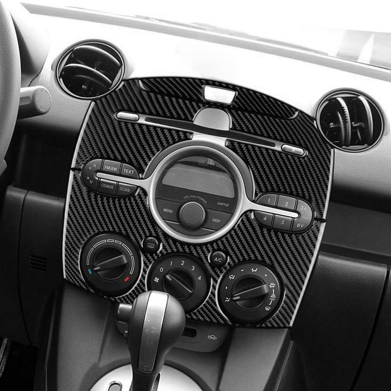 For Mazda 2 2008-2014 Center Control Panel Frame Trim Anti Scratch Wear Resistant Interior Decor Modification Car Accessories