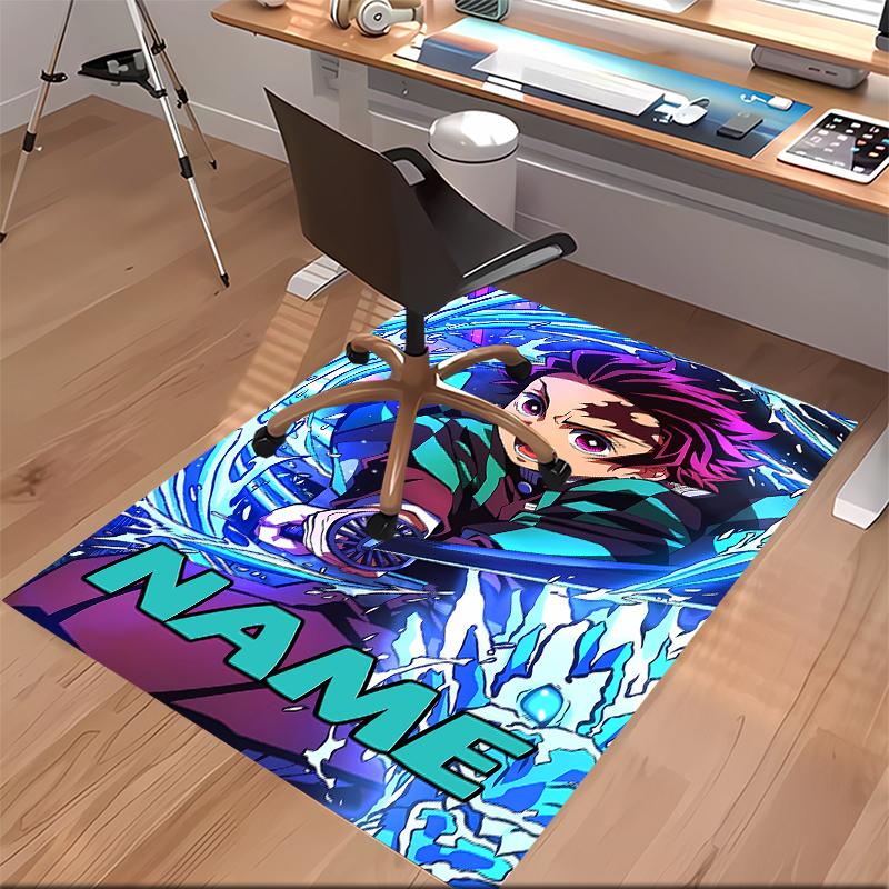 Custom personalization Demon Slayer Tanjiro Print Area Rug - Soft, Washable Non-Slip Indoor Mat,Living Room,Home&Office Decorative Rug