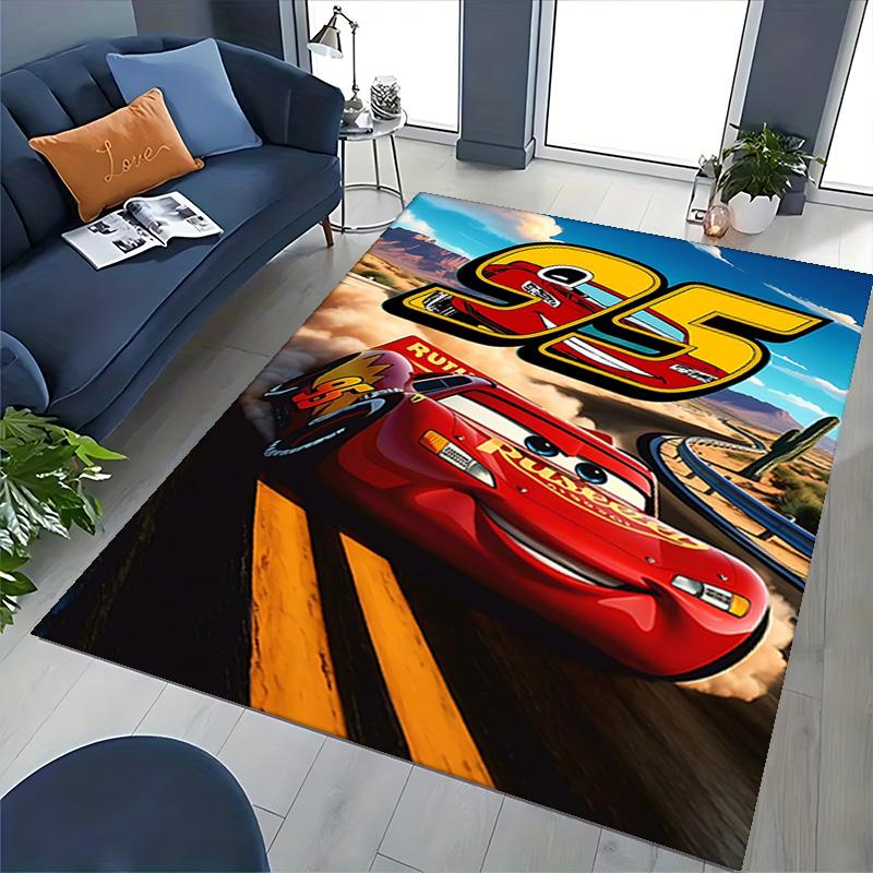 1pc Mcqueens Race Carpet Rug for Bedroom Living Room Decor Sofa Home Game Area Rug Non-slip Floor Mat. D0730016