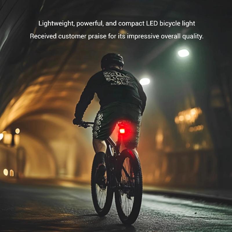 LEM Bicycle LED Light Rear Front Type-C Rechargable 260LM Riding Light Waterproof Bike Taillight Night Cycling Llumination Safety Lamp