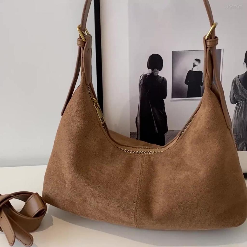 Retro Women's Shoulder Bag Frosted PU Leather Large Capacity New Diagal Cross Bag Brand Fashiable Women's Zipper Handbag