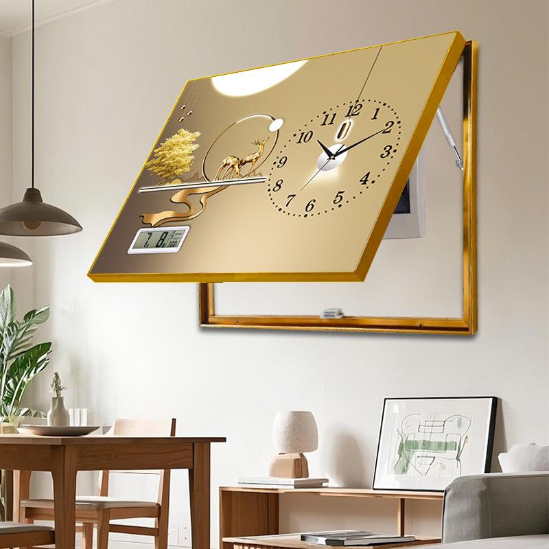 Новий електричний лічильник у китайському стилі, годинник, без свердління, push-pull, розподільна коробка, настінний годинник-картина