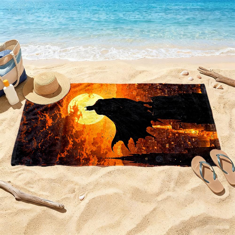Batman: Dark Knight Artwork Beach Towel Super Soft & Absorbent Comfortable Lightweight